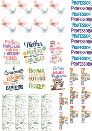 Arte DTF UV -  Misto dia dos professores